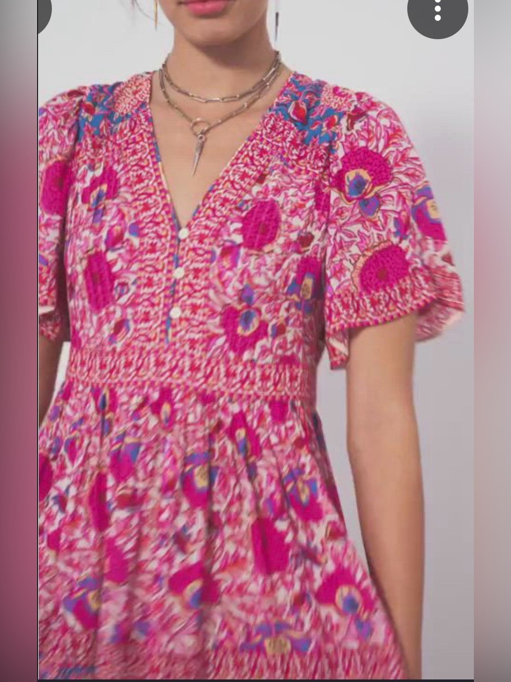 ba&sh Valia Dress Fushia L - Picture 2 of 10